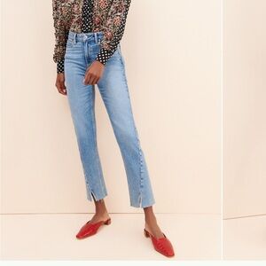 Paige Hoxton Twisted Seam Slim Straight Jeans
